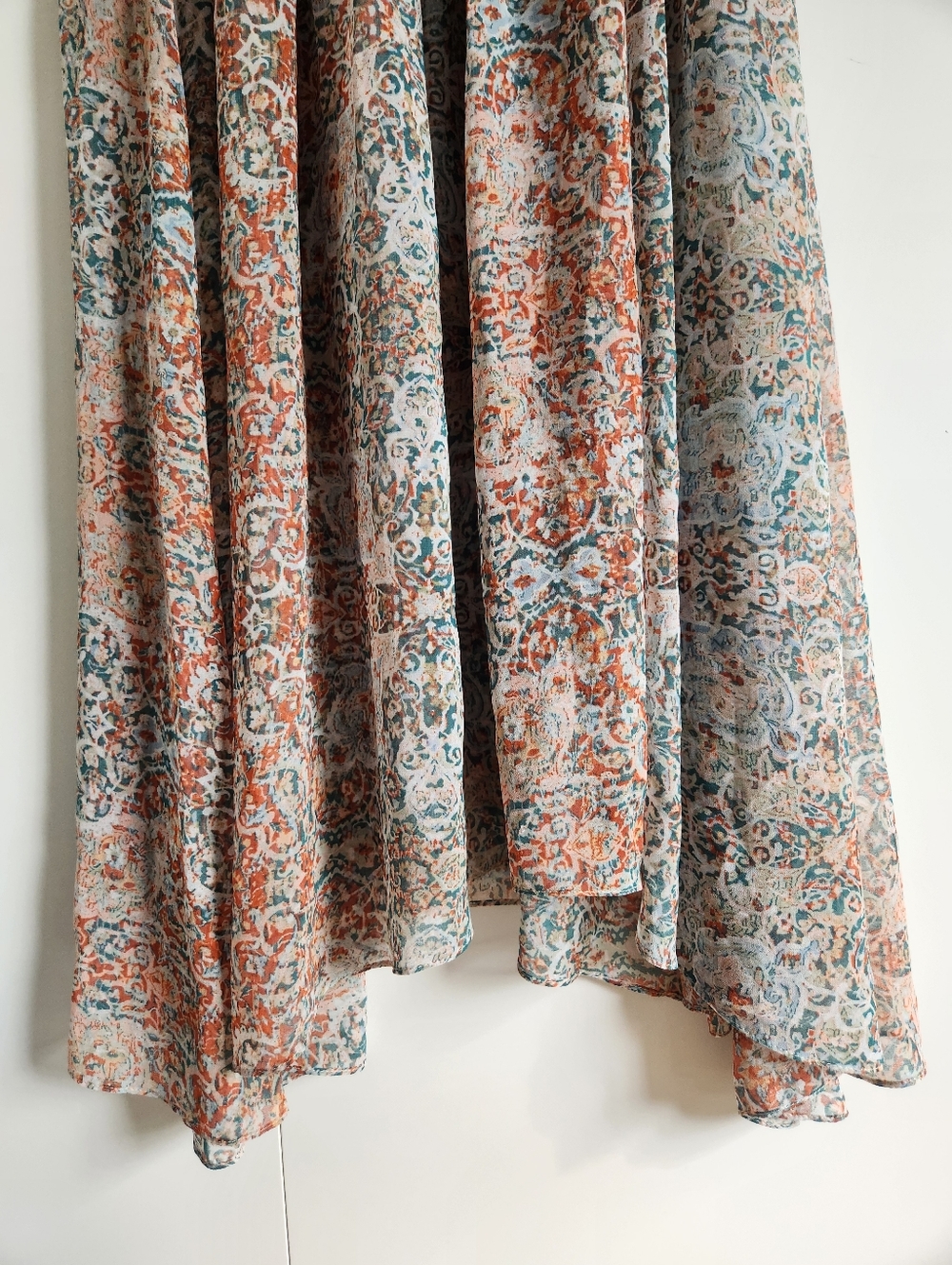 MISA Los Angeles Boho Maxi Dress Long Sleeve Smocked Waist NWT XS - Picture 5 of 11